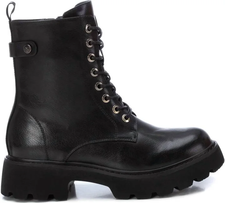 Women's Combat Booties In Black