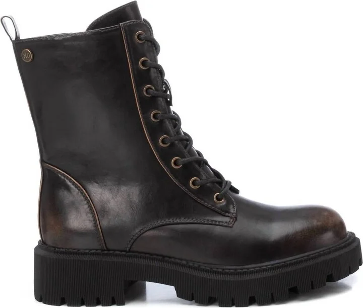 Women's Combat Booties In Brown