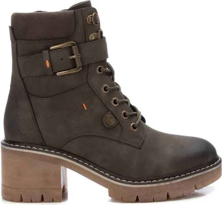 Women's Combat Booties In Kakhi