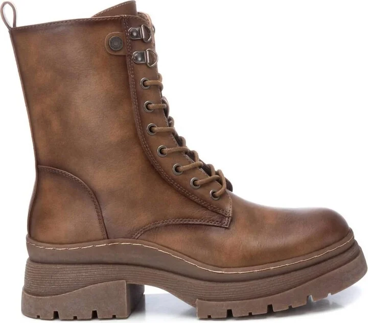 Women's Combat Booties In Taupe