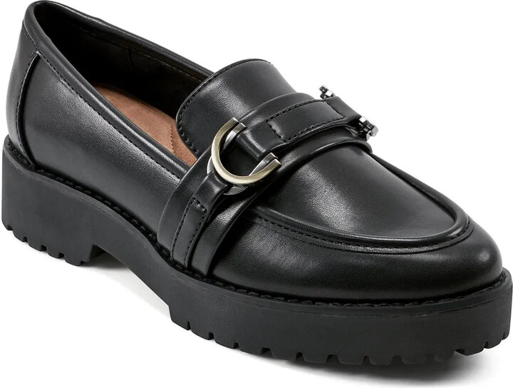 Womens Comfort Insole Faux Leather Loafers