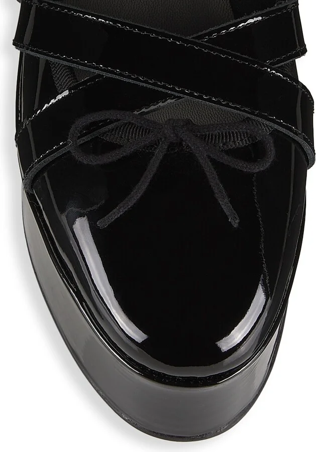 Women's Comme des Garçons x Repetto Patent Leather Platforms - Black - Size 8 - Image 4