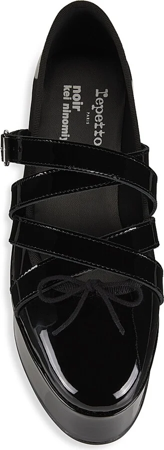 Women's Comme des Garçons x Repetto Patent Leather Platforms - Black - Size 8 - Image 5