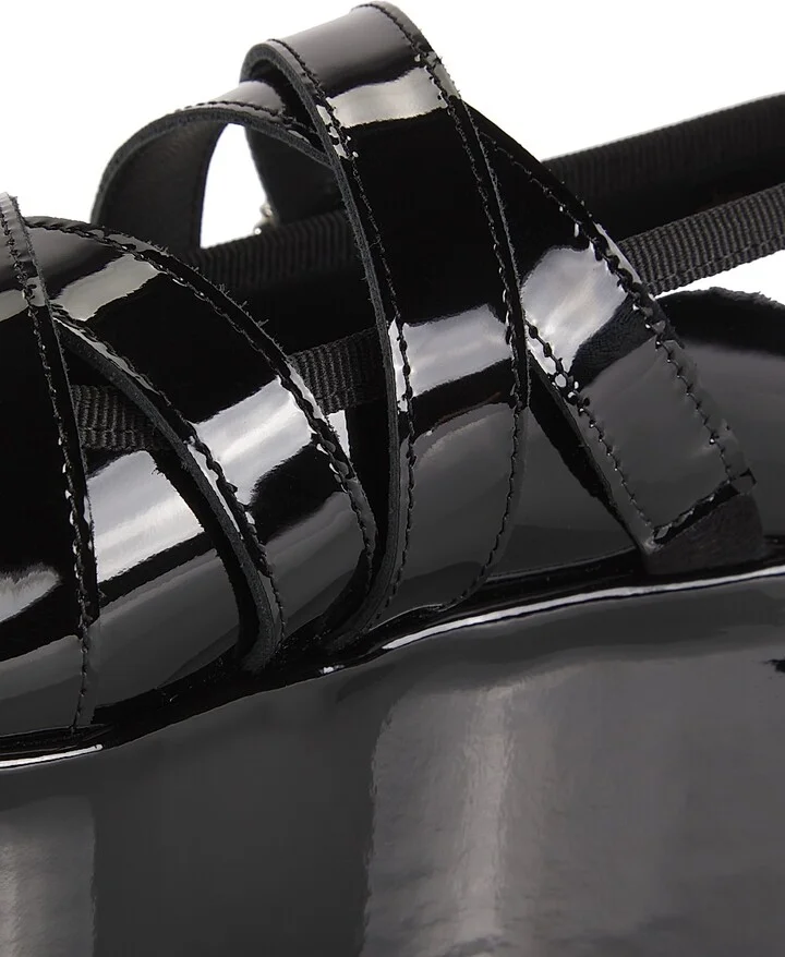 Women's Comme des Garçons x Repetto Patent Leather Platforms - Black - Size 8 - Image 6