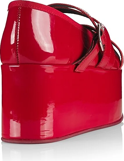 Women's Comme des Garçons x Repetto Patent Leather Platforms - Black - Size 8 - Image 8
