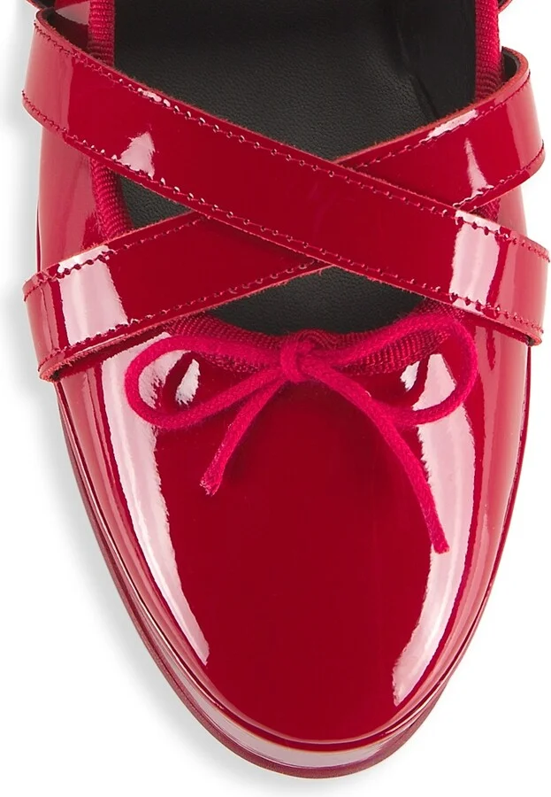 Women's Comme des Garçons x Repetto Patent Leather Platforms - Black - Size 8 - Image 9