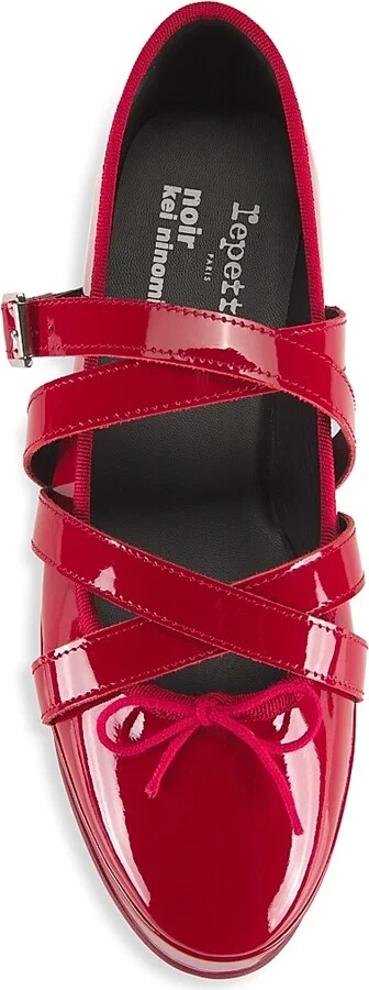 Women's Comme des Garçons x Repetto Patent Leather Platforms - Black - Size 8 - Image 10