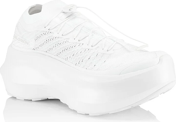 Women's Comme des Garçons x Salomon Pulsar Platform Sneakers - White - Size 11.5 - Image 2