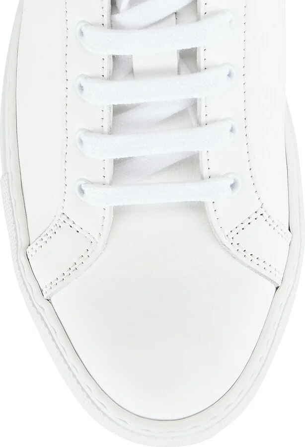 Women's Common Projects Retro Classic Low-Top Sneakers - White Black - Size 5 - Image 4