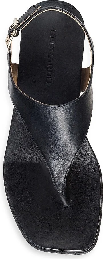 Women's Concord Leather Wedge Sandals - Black - Size 6 - Image 3