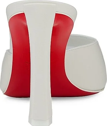 Women's Condora 85MM Leather Mules - Bianco - Size 8 - Image 3