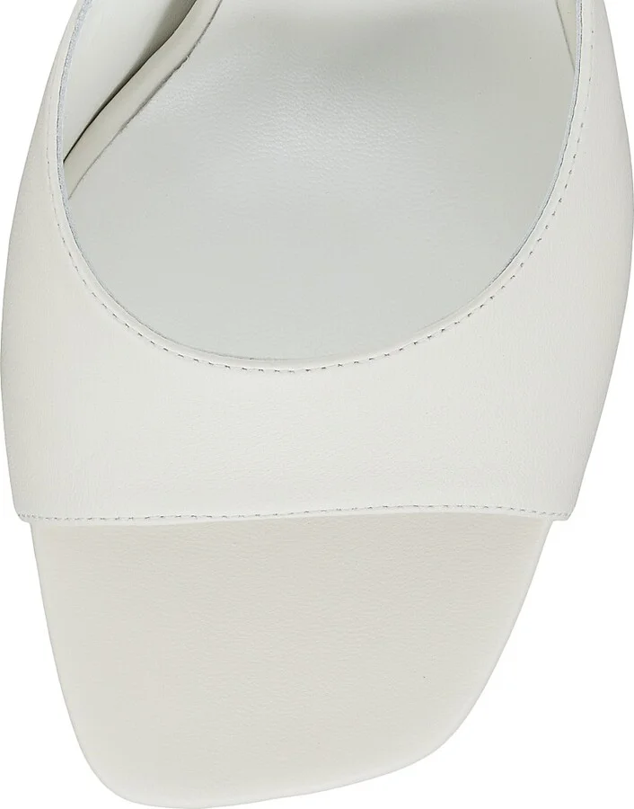 Women's Condora 85MM Leather Mules - Bianco - Size 8 - Image 4
