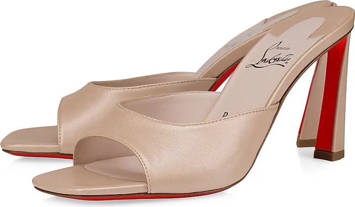 Women's Condora 85MM Leather Mules - Leche - Size 4.5 - Image 2