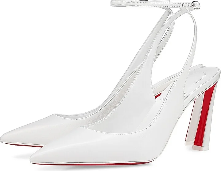 Women's Condora Strap 85MM Leather Pumps - Bianco - Size 5 - Image 2