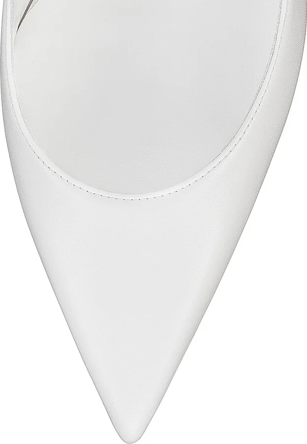 Women's Condora Strap 85MM Leather Pumps - Bianco - Size 5 - Image 3