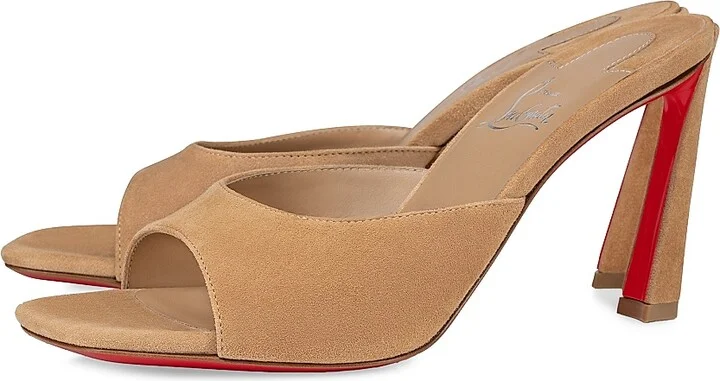Women's Condora Veau Velours 85MM Mules - Beige - Size 7 - Image 2