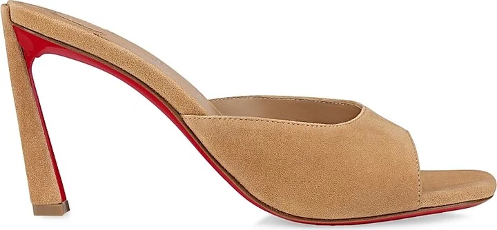 Women's Condora Veau Velours 85MM Mules - Beige - Size 7