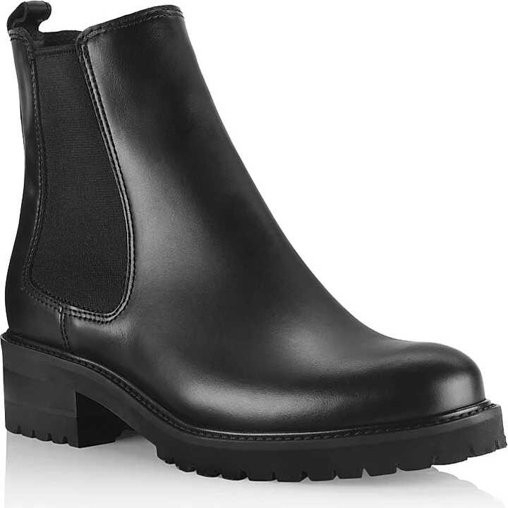 Women's Conner Leather Booties - Black - Size 5 - Image 2