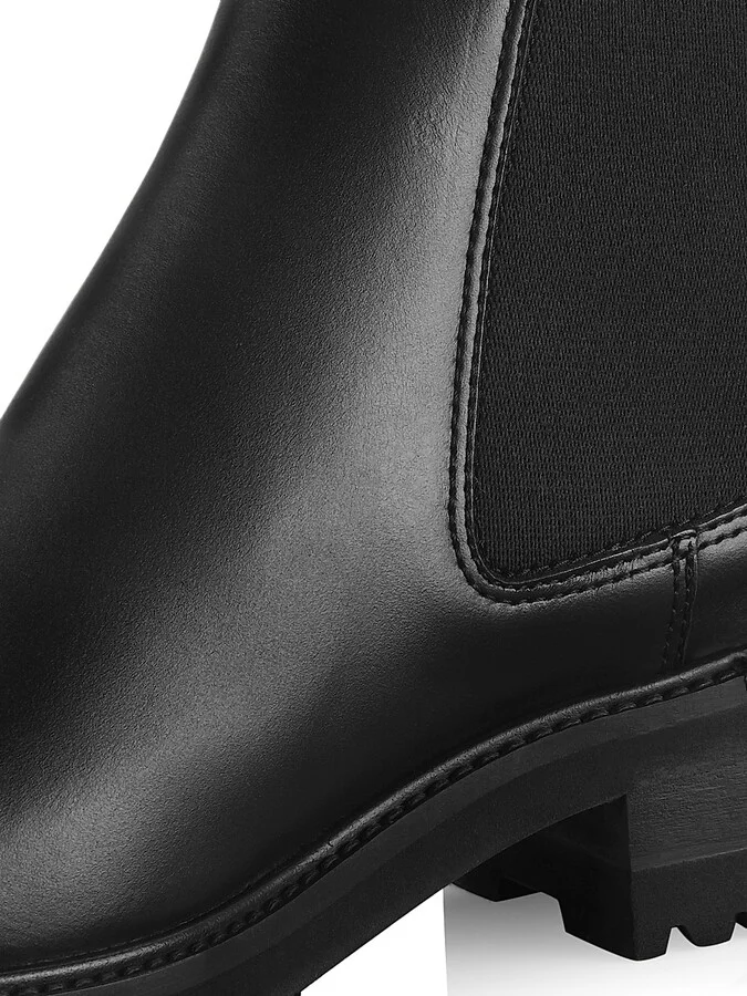Women's Conner Leather Booties - Black - Size 5 - Image 6