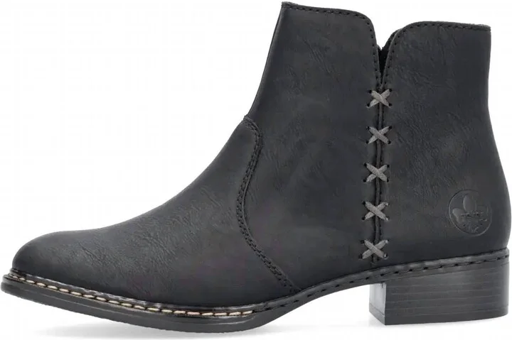 Women's Conny 75 Ankle Zip Boots In Schwarz/smoke