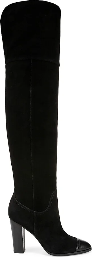 Women's Conrad Suede Over-The-Knee Boots - Black - Size 6