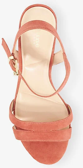 Womens Coral Suede Merisa Suede Block-Heel Sandals Eur 36 / 3 Uk Women - Image 2