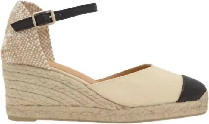 Women's Coraline Leather Toe-Cap Espadrille In Crudo