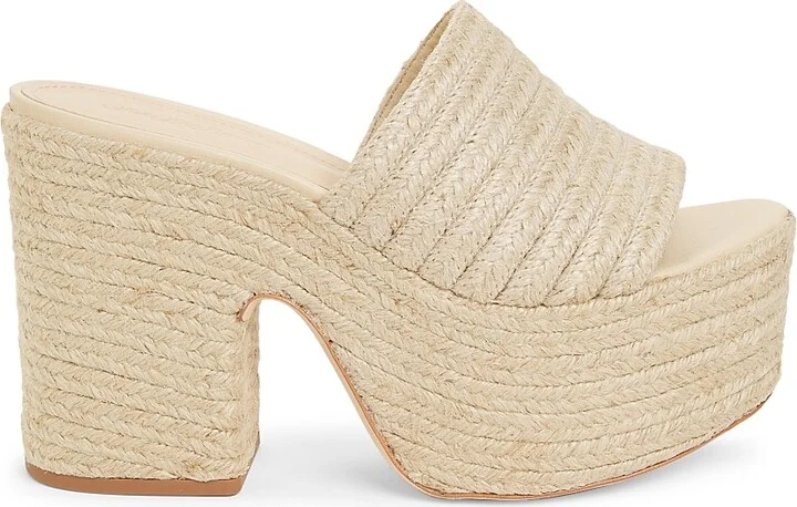 Women's Corda 110MM Jute Platform Clogs - Natural - Size 10