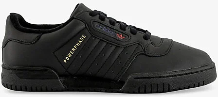 Womens Core Black Powerphrase Leather Low-Top Trainers 12