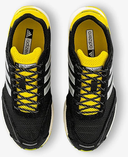 Womens Core Black Silver Metall Adizero Fabric Low-Top Trainers 8 - Image 2