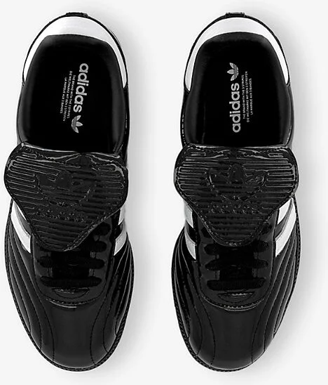 Womens Core Black White Patent Samba Lt Patent-Leather Low-Top Trainers 6.5 - Image 2