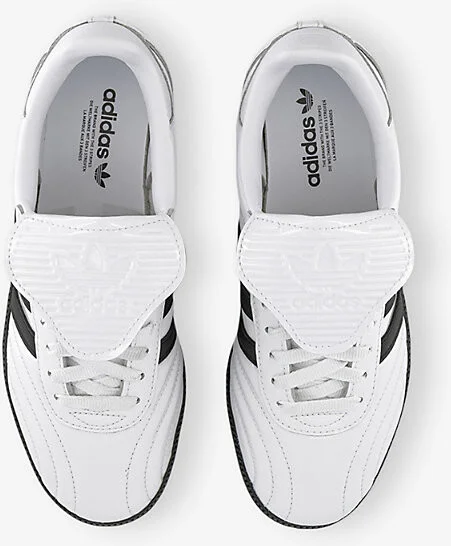 Womens Core White Black Patent Samba Lt Patent-Leather Low-Top Trainers 6 - Image 2
