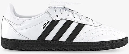 Womens Core White Black Patent Samba Lt Patent-Leather Low-Top Trainers 6