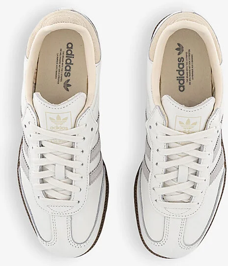 Womens Core White Grey Two Crea Samba Og Logo-Embellished Leather Low-Top Trainers Eur 39.5 / 6.5 Uk Women - Image 2