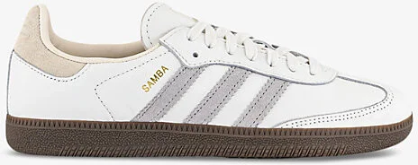 Womens Core White Grey Two Crea Samba Og Logo-Embellished Leather Low-Top Trainers Eur 39.5 / 6.5 Uk Women