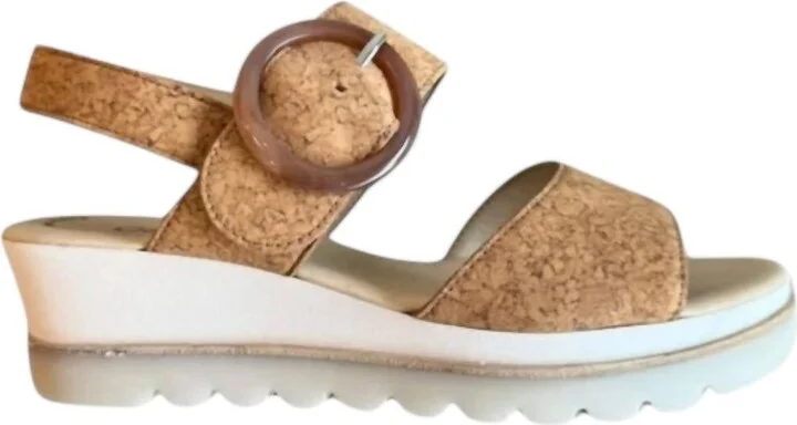 Women's Cork Sandals In Natural
