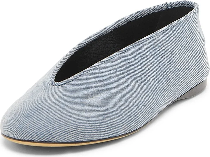 Women's Corsage Denim Ballet Flats - Light Blue - Size 6 - Image 2