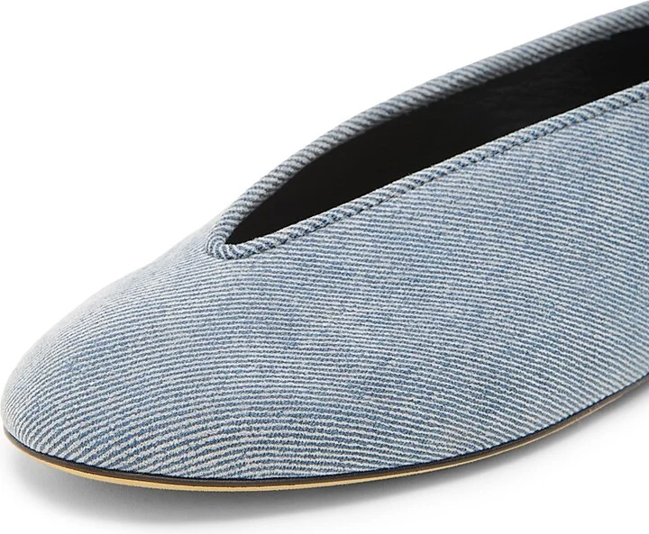 Women's Corsage Denim Ballet Flats - Light Blue - Size 6 - Image 5