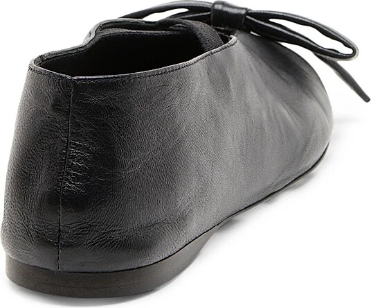 Women's Corsage Leather Ballet Flats - Black - Size 5.5 - Image 3