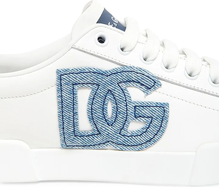 Women's Cotton-Blend Low-Top Sneakers - White - Size 5 - Image 5