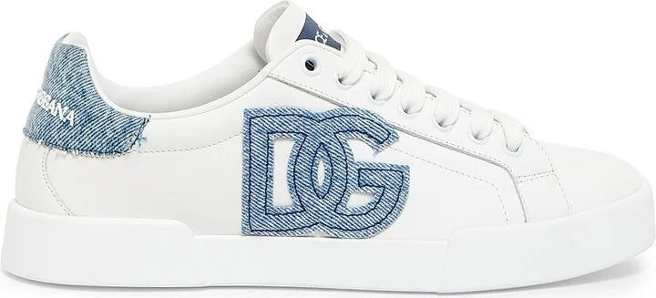 Women's Cotton-Blend Low-Top Sneakers - White - Size 5