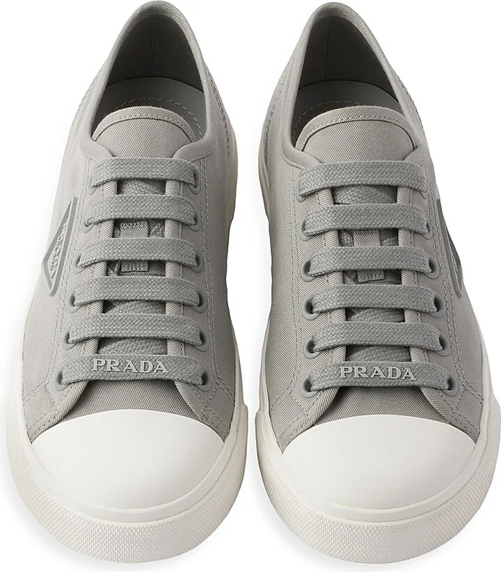Women's Cotton Gabardine Sneakers - Grey - Size 7 - Image 2