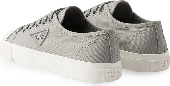 Women's Cotton Gabardine Sneakers - Grey - Size 7 - Image 3