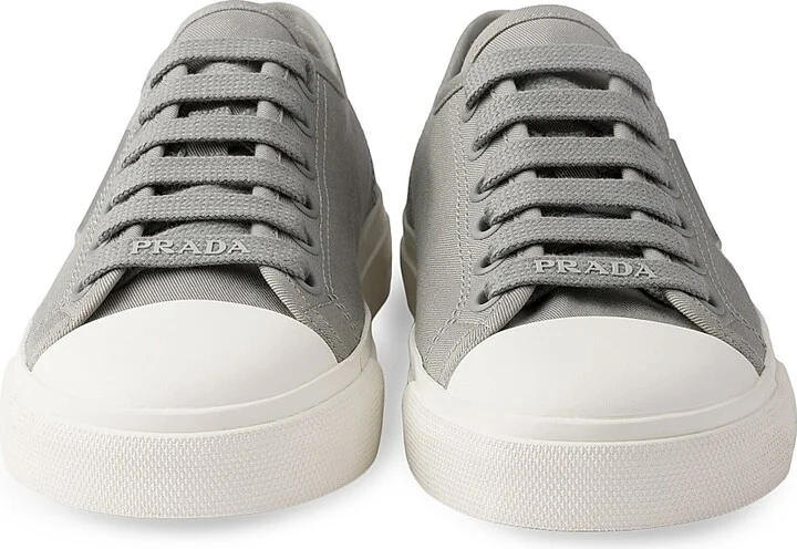 Women's Cotton Gabardine Sneakers - Grey - Size 7 - Image 4