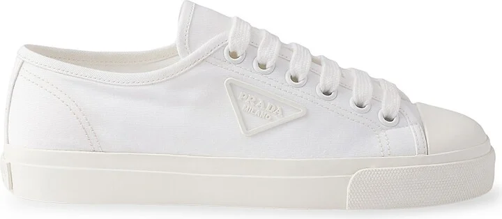 Women's Cotton Gabardine Sneakers - Grey - Size 7 - Image 8