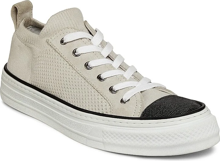Women's Cotton Knit Sneakers - Grey - Size 6 - Image 2