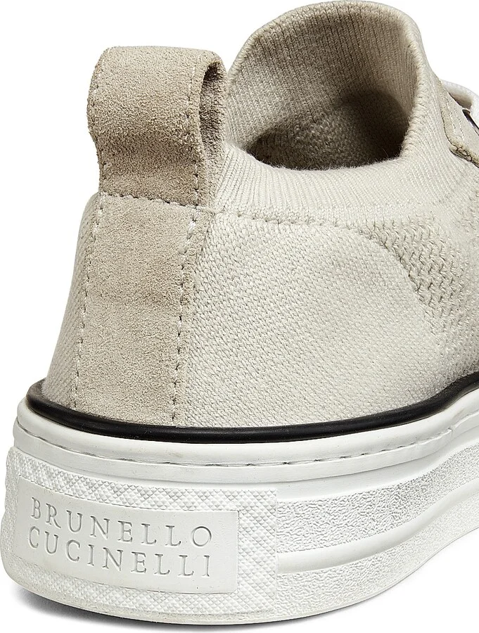 Women's Cotton Knit Sneakers - Grey - Size 6 - Image 5