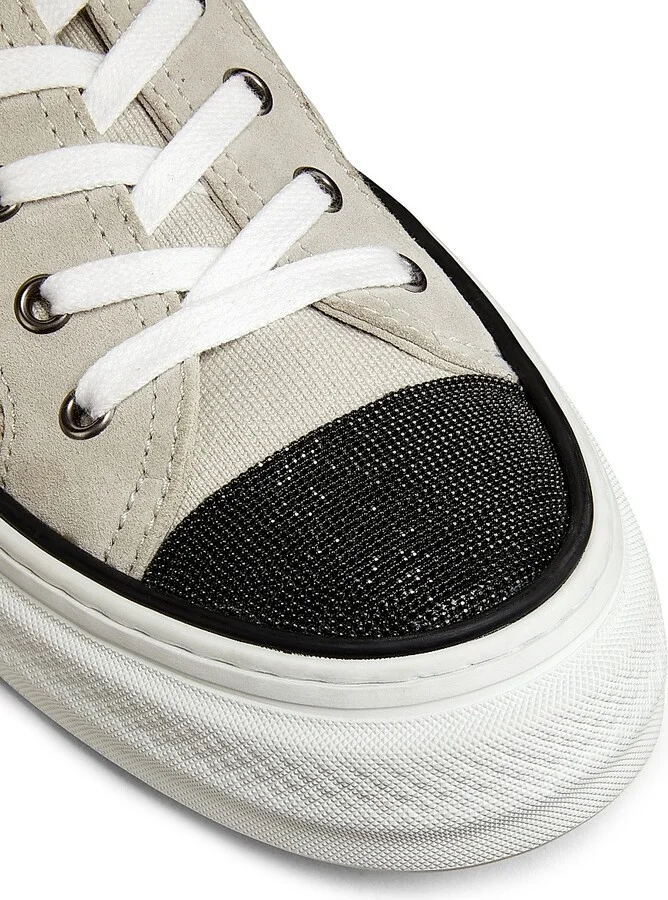 Women's Cotton Knit Sneakers - Grey - Size 6 - Image 6