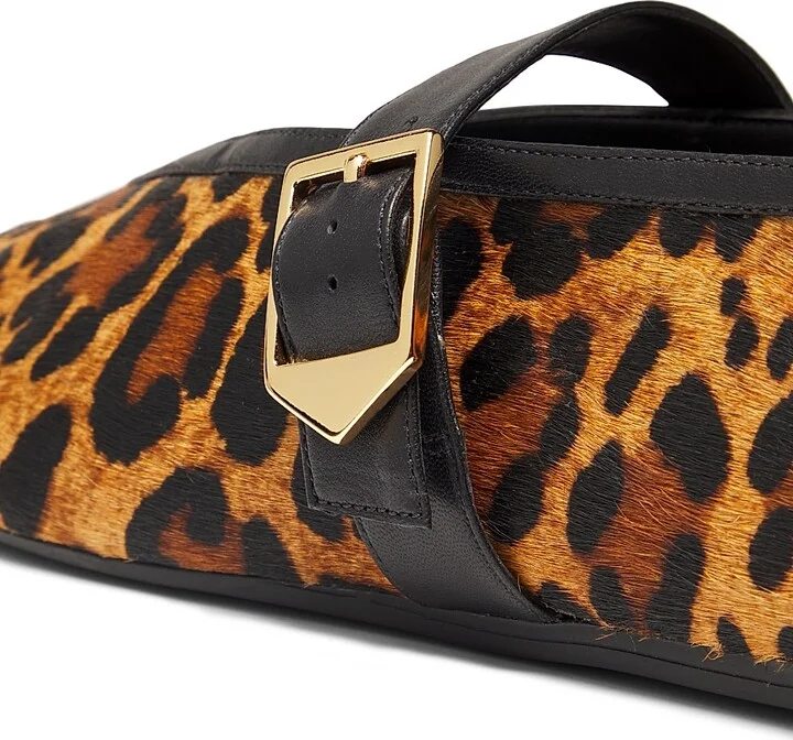 Women's Courtney Printed Calf Hair Ballet Flats - Leopard - Size 6.5 - Image 5