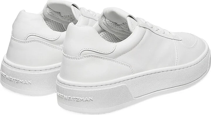Women's Courtside Low-Top Leather Sneakers - White - Size 12 - Image 3